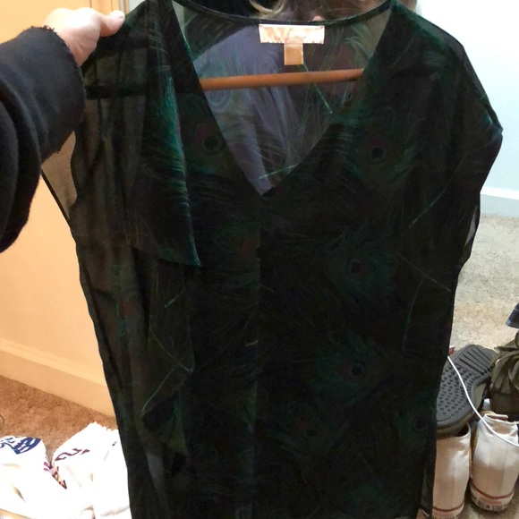 Michael Kors peacock blouse - Picture 1 of 1